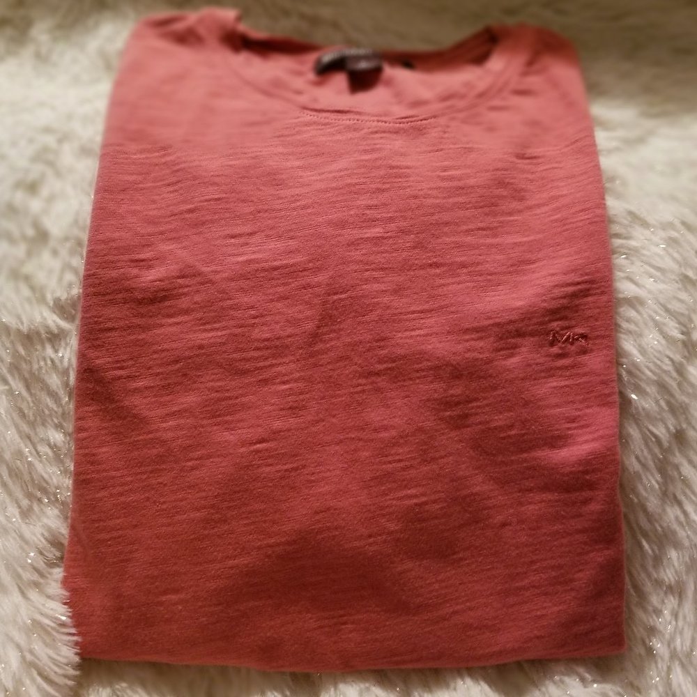 Michael Kors crew neck fitted Salmon Sz Medium